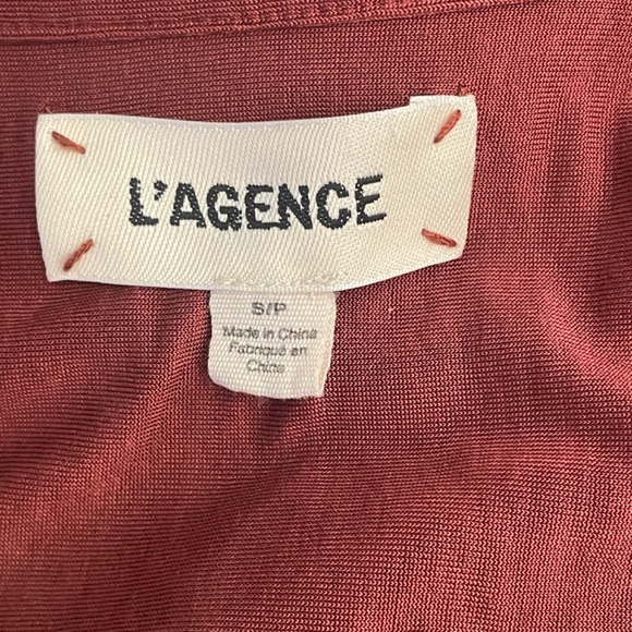 L'AGENCE ADDISON SHIRTDRESS RUST COLOR SZ S - Picture 6 of 6